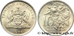 TRINIDAD and TOBAGO 10 Cents emblème / hibiscus 1976