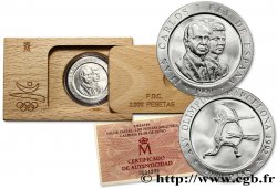 ESPAGNE 2000 Pesetas Proof J.O. de Barcelone : archer de la Préhistoire 1990 Madrid