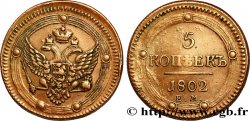 RUSSIE 5 Kopecks aigle bicéphale 1802 Ekaterinbourg