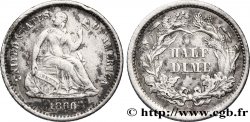 ÉTATS-UNIS D AMÉRIQUE 1/2 Dime Liberté assise 1860 Nouvelle-Orléans - O