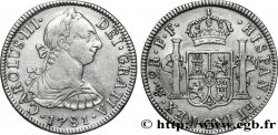 MEXICO 2 Reales Charles III tête laurée  / écu aux colonnes 1781 Mexico