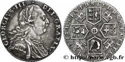 ROYAUME-UNI 1 Shilling Georges III / emblème, type avec semée de coeur dans les armes de Hanovre 1787