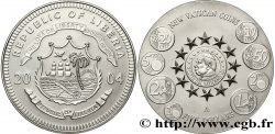 LIBERIA 5 Dollars armes / nouvelles monnaies du Vatican 2004 