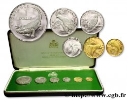 GUIANA Série de 6 monnaies animaux 1976 Franklin Mint