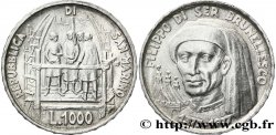 SAINT-MARIN 1000 Lire 600e anniversaire de la naissance de Filippo di Ser Brunellesco / chantier du Dôme de Florence. 1977 Rome - R
