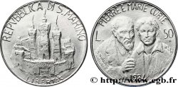 SAINT-MARIN 50 Lire La Science et l’Humanité : Pierre et Marie Curie 1984 Rome