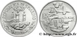 SAINT-MARIN 5 Lire 3 tours / “la conquète sociale” 1982 Rome - R