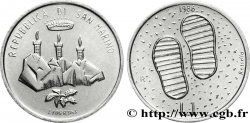 SAINT-MARIN 1 Lire 3 tours / traces de pas sur la lune 1986 Rome