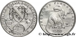 BOSNIE HERZÉGOVINE 500 Dinara Proof Tyrannosaure Rex 1993