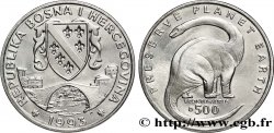 BOSNIE HERZÉGOVINE 500 Dinara Proof Brontosaure 1993