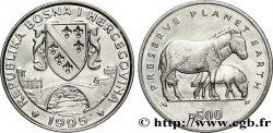 BOSNIE HERZÉGOVINE 500 Dinara Proof Chevaux de Przewalski 1995