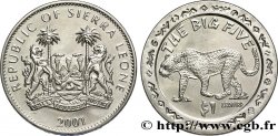 SIERRA LEONE 1 Dollar Proof Léopard 2001
