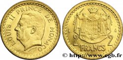 MONACO 2 Francs Louis II / armes (1943) Paris