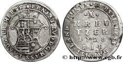 ALLEMAGNE - HESSE 10 (X) Kreuzer Hesse-Darmstadt 1728