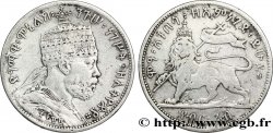 ETHIOPIA 1/4 Birr roi Menelik II EE1889 1897 Addis-Abeba