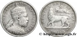 ÉTHIOPIE 1/4 Birr roi Menelik II EE1889 1897 Paris - A