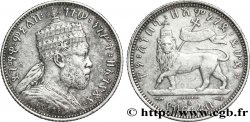 ÉTHIOPIE 1/4 Birr roi Menelik II EE1895 1903 Paris - A