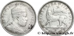 ÉTHIOPIE 1/4 Birr roi Menelik II EE1895 1903 Paris - A