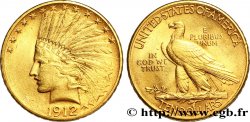 ÉTATS-UNIS D AMÉRIQUE 10 Dollars or Indian Head , 2e type 1912 Philadelphie