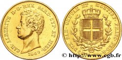 ITALIA - REGNO DE SARDINIA 20 Lire or Charles-Albert roi de Sardaigne / écu de Savoie 1849 Turin