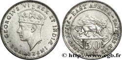 AFRIQUE DE L EST 50 Cents Georges VI / lion 1937 Heaton