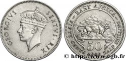AFRIQUE DE L EST 50 Cents (1/2 Shilling) Georges VI / lion 1949