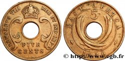 AFRIQUE DE L EST 5 Cents frappe au nom d’Édouard VIII 1936 Kings Norton - KN