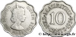 ÎLE MAURICE 10 Cents Elisabeth II 1954