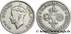 ÎLE MAURICE 1/4 Roupie Georges VI 1950 Londres
