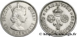 ÎLE MAURICE 1/4 Roupie Élisabeth II 1960