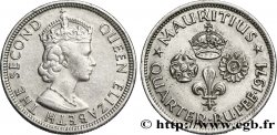ÎLE MAURICE 1/4 Roupie Élisabeth II 1971