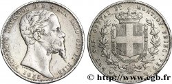 ITALIE - ROYAUME DE SARDAIGNE 5 Lire Victor Emmanuel II, roi de Sardaigne 1853 Gênes