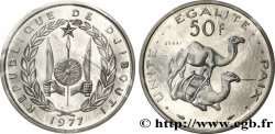 DJIBOUTI Essai de 50 Francs emblème / dromadaires 1977 Paris