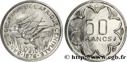 ÉTATS DE L AFRIQUE CENTRALE Essai de 50 Francs antilopes lettre ‘C’ Congo 1976 Paris