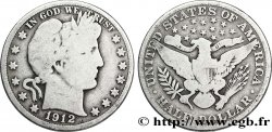 ÉTATS-UNIS D AMÉRIQUE 1/2 Dollar Barber 1912