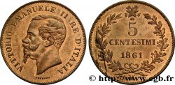 ITALIE 5 Centesimi Royaume d’Italie Victor Emmanuel II 1861 Milan - M