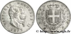 ITALIE 5 Lire Victor Emmanuel II 1873 Milan