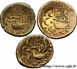 CAMBOGIA Lot de 3 monnaies de 2 Pe - Royaume du Cambodge Ang Duaong n.d