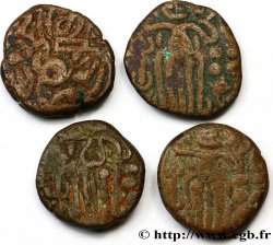 INDE - MONDE INDIEN 1/2 Paisa - Lot de quatre monnaies n.d