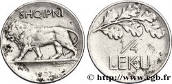 ALBANIA 1/4 Leku lion 1927 Rome - R