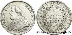 VATICAN AND PAPAL STATES 5 Soldi Pie IX an XXI 1867 Rome