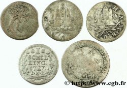 ALLEMAGNE Lot de 5 monnaies en billon XVIIIe siècle n.d 