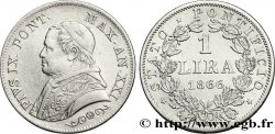 VATICANO Y ESTADOS PONTIFICIOS 1 Lire Pie IX type petit buste an XXI 1866 Rome