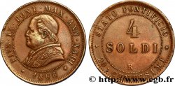 VATICAN ET ÉTATS PONTIFICAUX 4 Soldi (20 Centesimi) Pie IX an XXIII 1868 Rome
