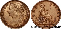 REINO UNIDO 1 Penny Victoria “Bun Head” 1883 