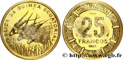 EQUATORIAL GUINEA Essai de 25 Francos BEAC antilopes 1985 Paris