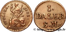 SUÈDE 1 Daler “Publica Fides” 1716