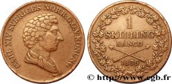 SUÈDE 1 Skilling Banco Charles XIV 1836