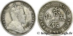 HONG-KONG 5 Cents Edouard VII 1904 