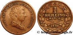 SUÈDE 2/3 Skilling banco Charles XIV 1836